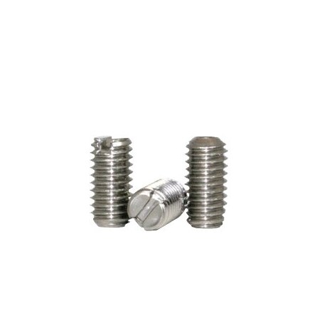 Slotted Socket Set Screws, Cup Point, 10-32 X 5/8, Stainless Steel, 18-8, Slotted Drive , 100PK